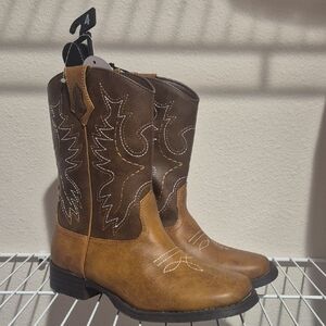 Kids Brown Western Boots